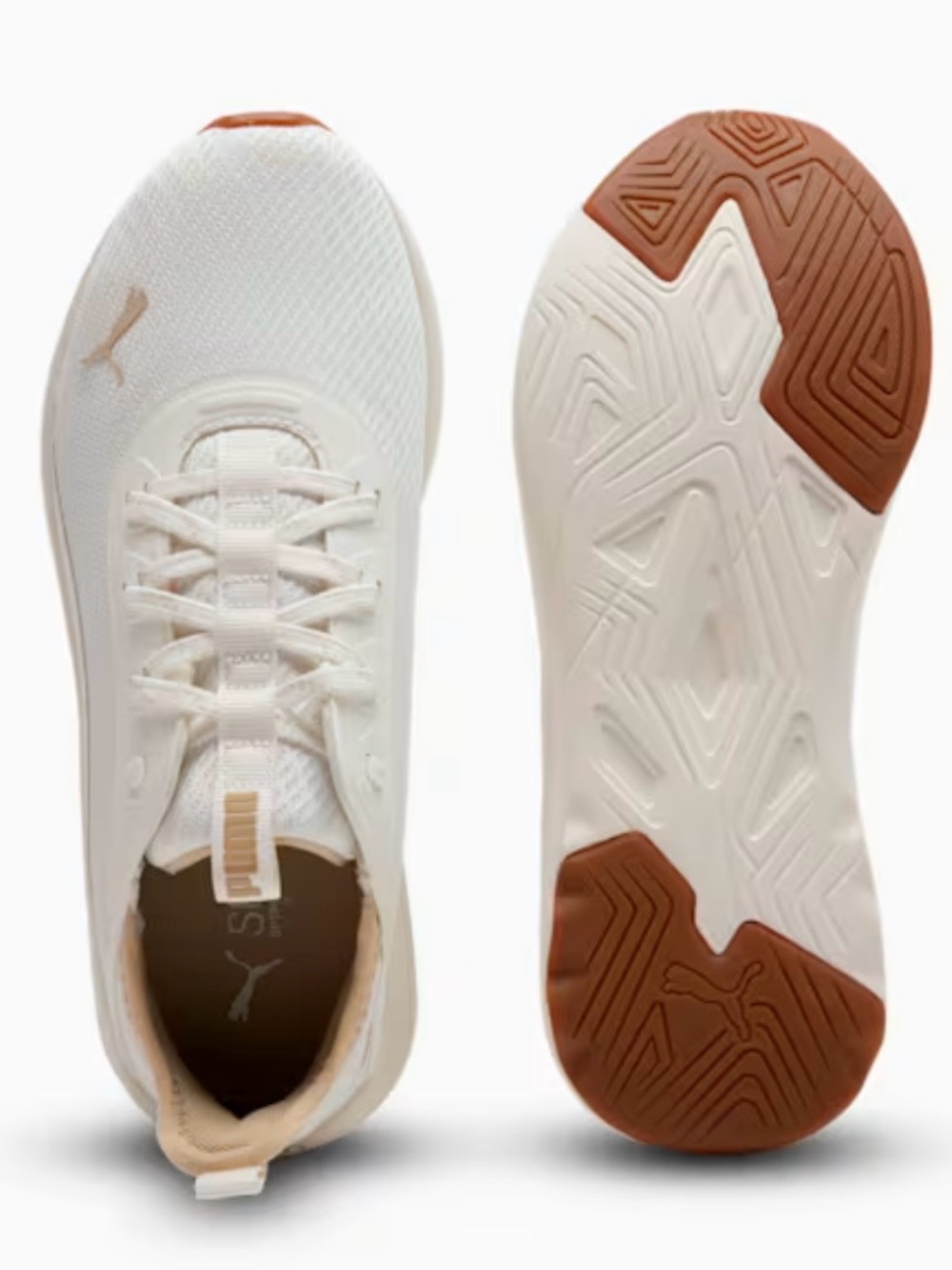 Puma Softride Sophia Women’s 7 Running Shoes Cream/Almond Athletic Sneakers